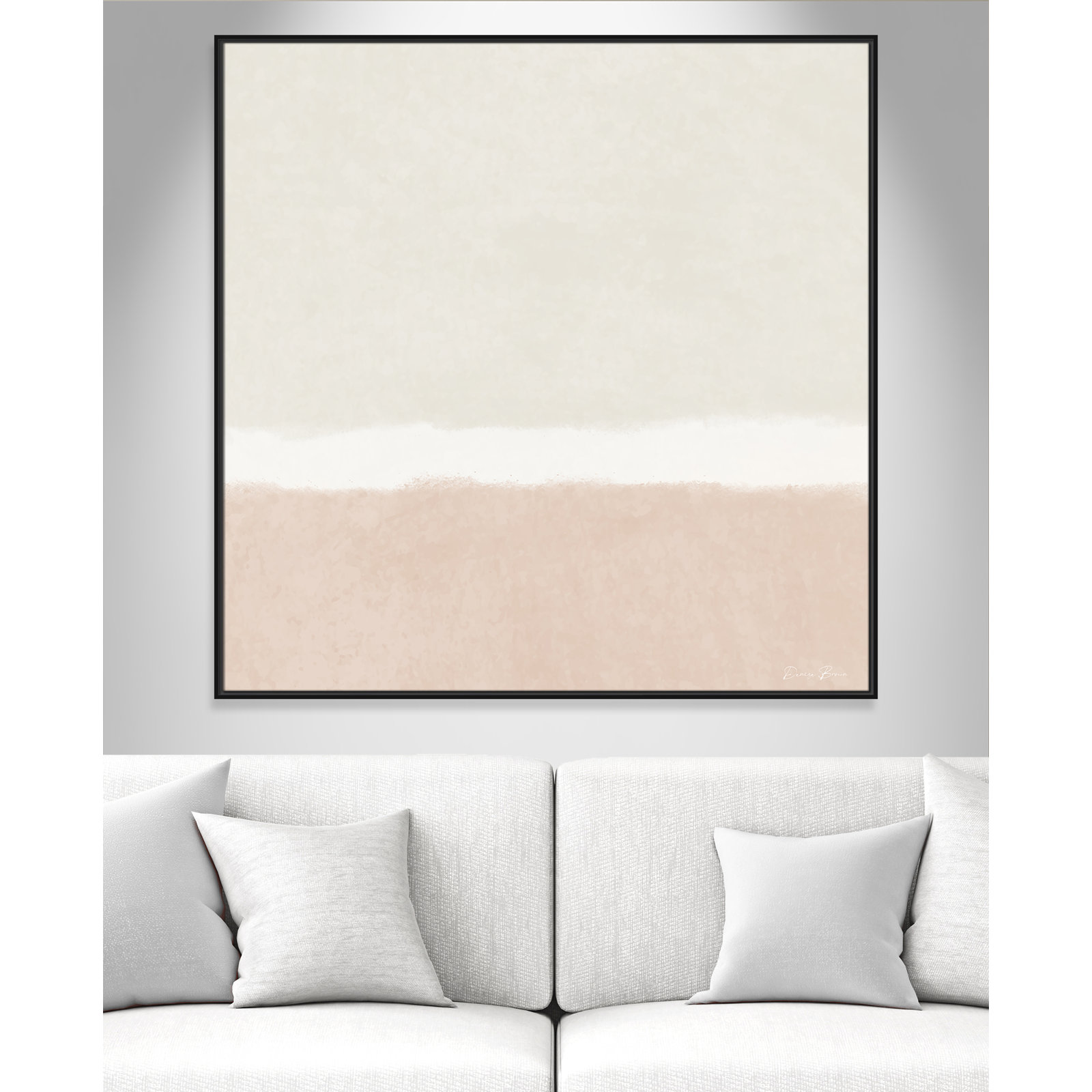 Willadeene "Slate I" Print, 46.5" H x 46.5" W, Black Framed