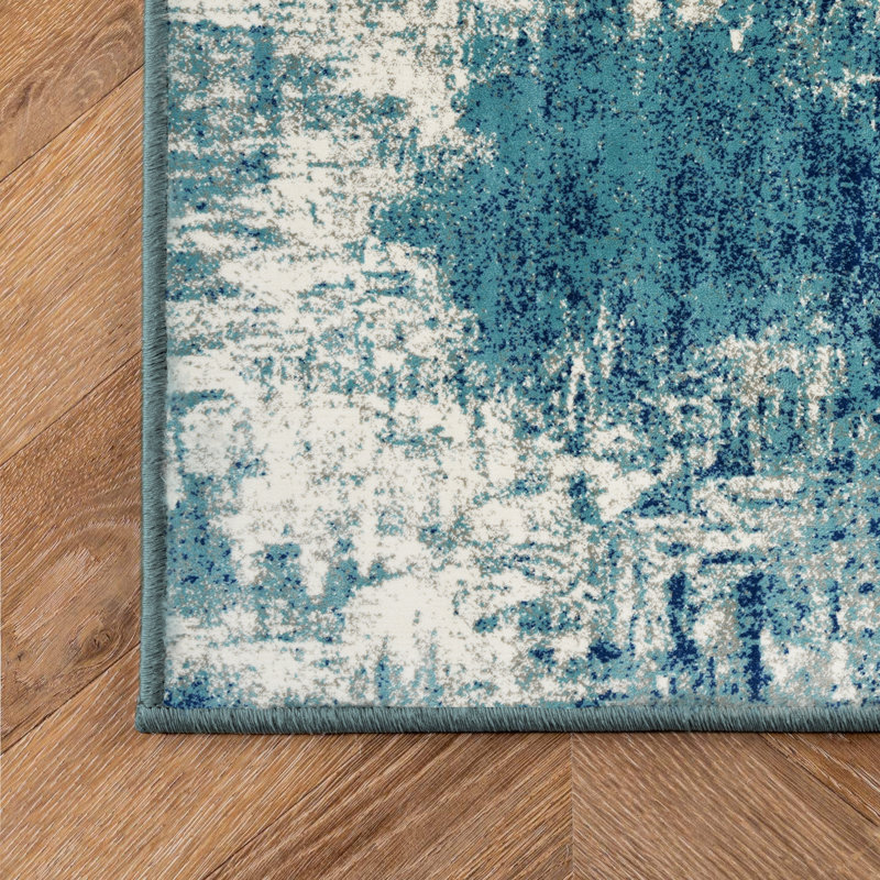 Tapis à motif abstrait moderne Collection Luxe Weavers Victoria, Rectangle 6 pi x 9 pi