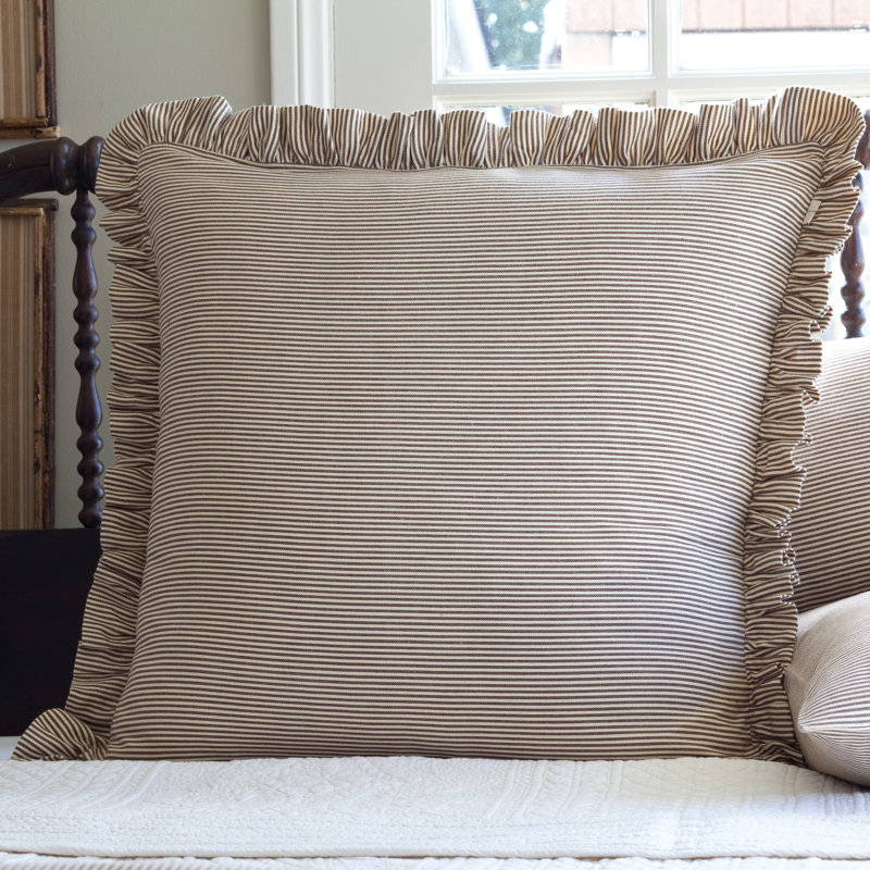 Farmhouse Ruffled Cotton Reversible Pillow Cover
