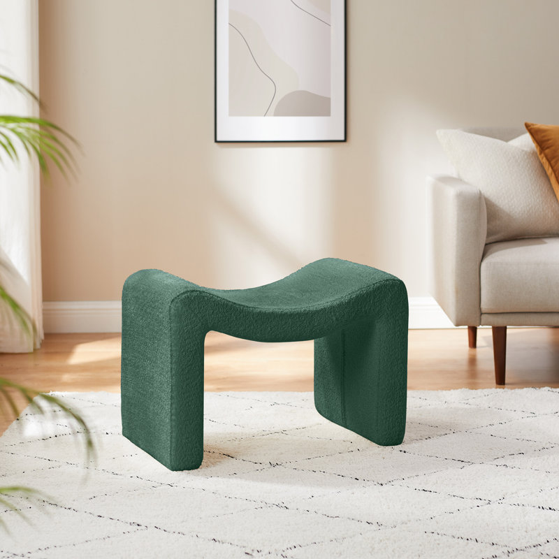 Repose-pieds Keito, Boucle verte 100% polyester