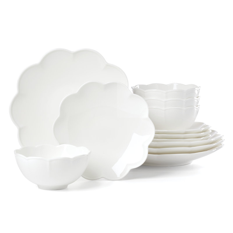 Studio 1414 Scallop 12 Piece Dinnerware Set