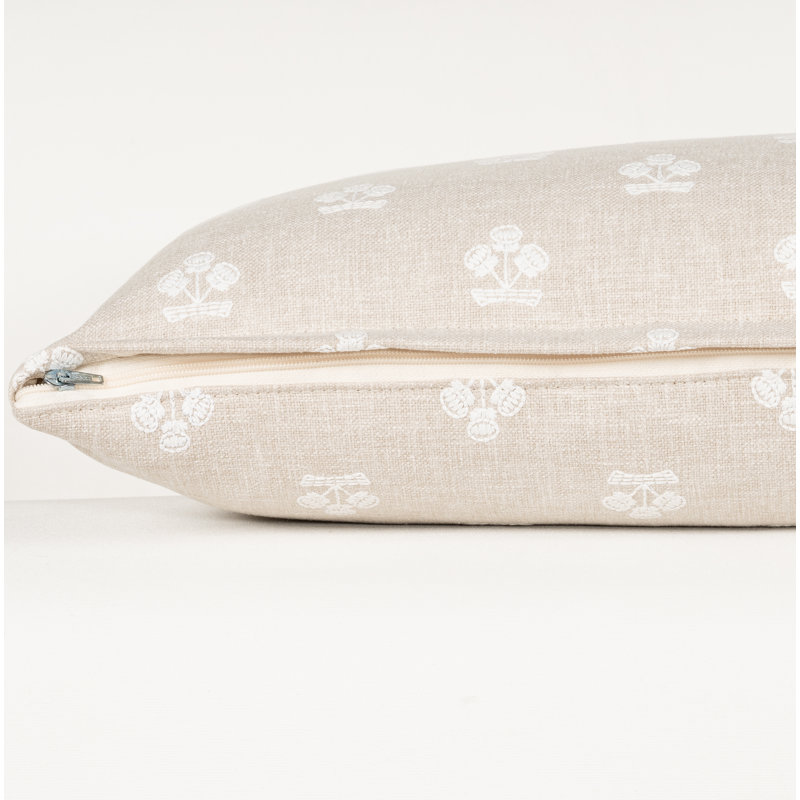 Housse et insert de coussin Hamachi, Carré 20 po, Polyester, Linen Beige Floral