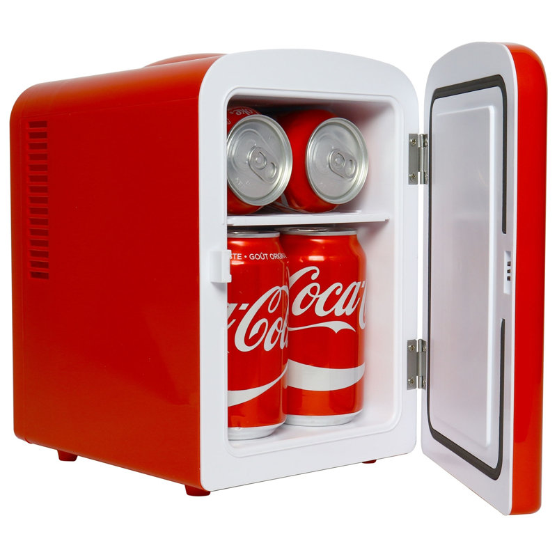 Mini réfrigérateur / refroidisseur 4L Coca-Cola ours polaire 12V DC 110V AC, rouge