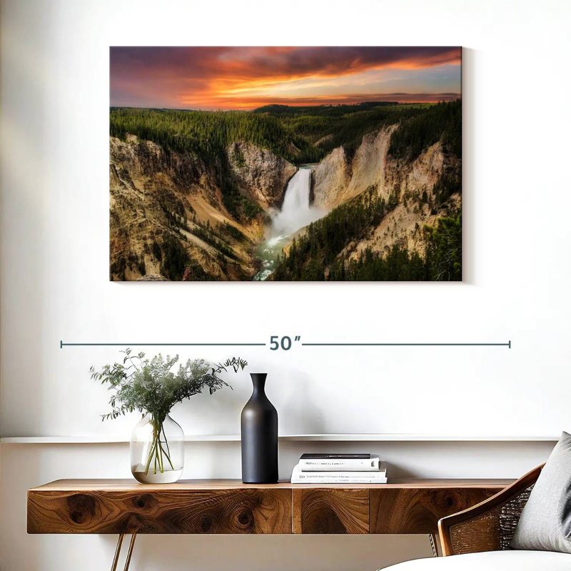 Cascades d'Alvord Yellowstone, H 26 po x l 39 po
