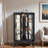 Lighted Display Cabinet With Led Light And Adjustable Shelves