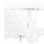 Lit blanc avec incorporation de bureau lisse et relevage hydraulique