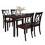 Ensemble de table de salle à manger pour 4 personnes, ensemble de salle à manger en bois pour table et chaises, noir-693925229
