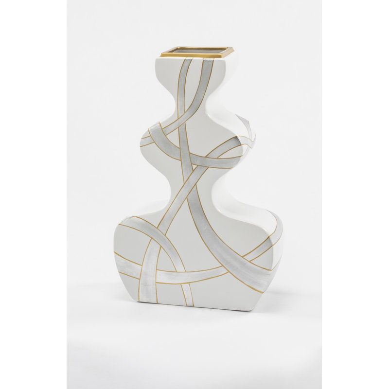 Handmade Ceramic / Porcelain Table Vase, 22" H x 14" W x 6" D