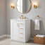 Meuble-lavabo 24 po avec lavabo intégré, 1 armoire de porte et 3 tiroirs de rangement, quincaillerie à fermeture en douceur, finition peinte, blanc-804735180-791085788