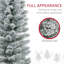 Arbre de Noël artificiel 6 pi avec 329 pointes enneigées, base en métal, arbre de Noël réaliste