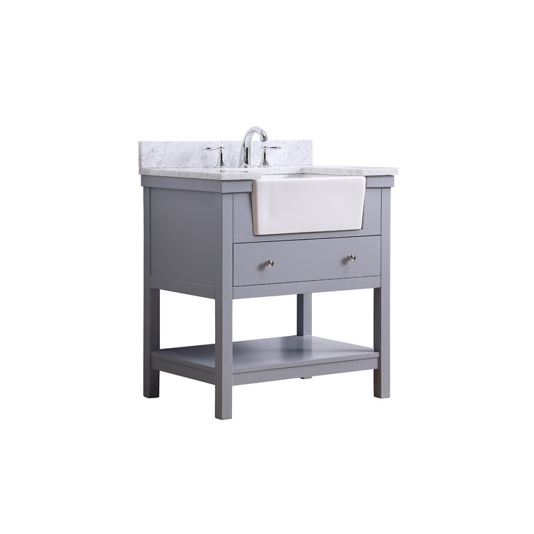 Lebrun 32'' Bathroom Vanity with Marble Top