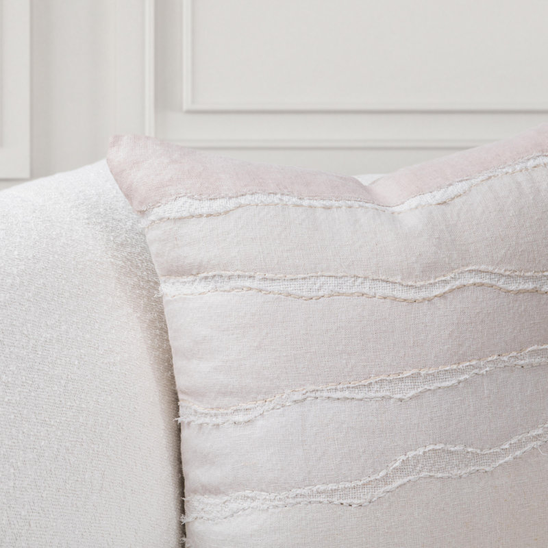 Bikram Square Pillow Cover & Insert, Ivory/Natural