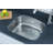 Chicago Series 23.06'' L Single Bowl Stainless Steel Kitchen Sink