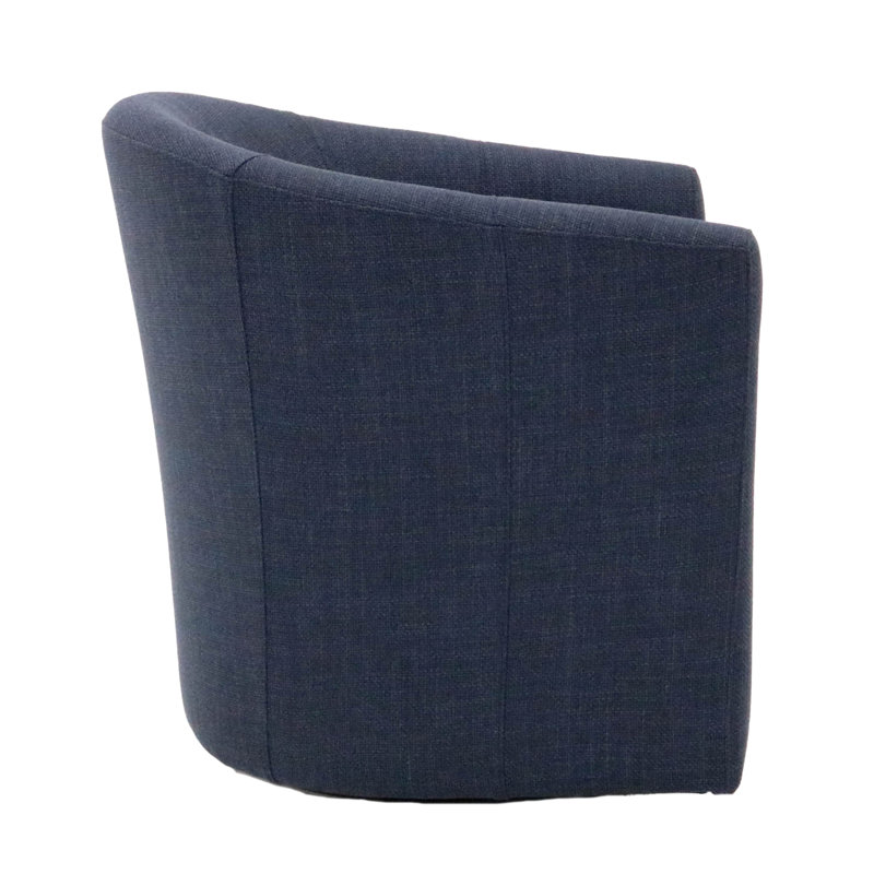 Fauteuil demi-tonneau pivotant 31 po Hansell, Navy Polyester Blend