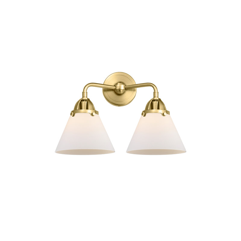 Shauna 2 - Light Vanity Light, Matte White, LED, Satin Gold