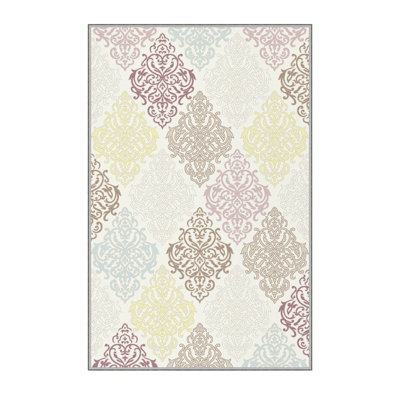 Stylish Woven Carpet, 100% Polyester, Pile Height: 0.3 in | Antibacterial & Non-Slip Underside, 3D Digital Printing | Machine Washable, Perfect for Home Décor, Living Room & Bedroom Use