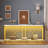 70.9" Marble Veined Table Top 2-Tier Console Table Sofa Table with Open Storage and LED Light