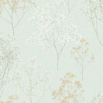 Cranbrook Pre-Pasted Vinyl Floral Wallpaper Roll