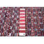 Tapis rose noué à la main de conception unique 7 pi 10 po x 9 pi 9 po New Age Terenna