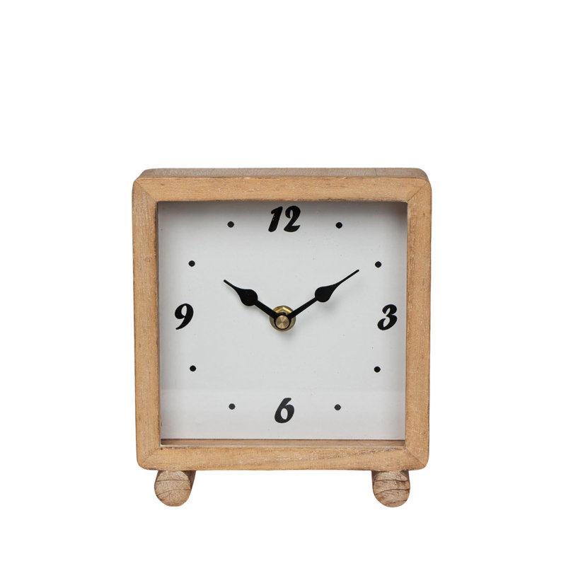 Numerical Wood Mechanical Tabletop Clock