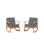 Chaise berçante en bois massif avec coussins Olene-55878432