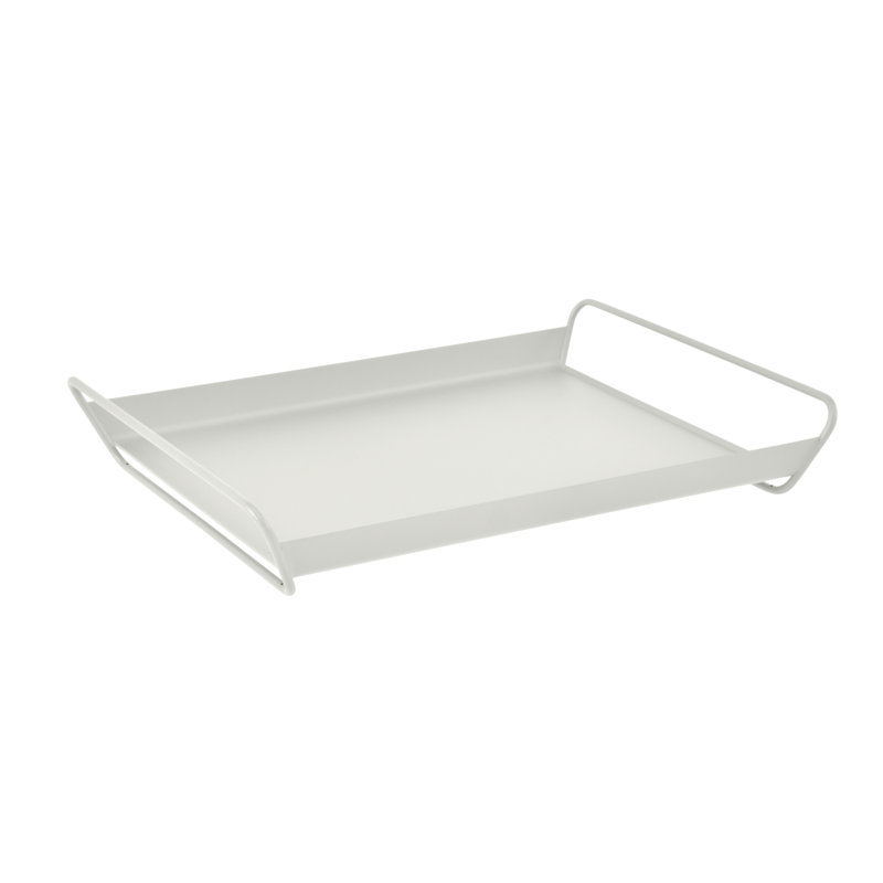 Plateau en acier inoxydable Alto, H 3,5 po x l 21 po x P 15 po, Gris argile