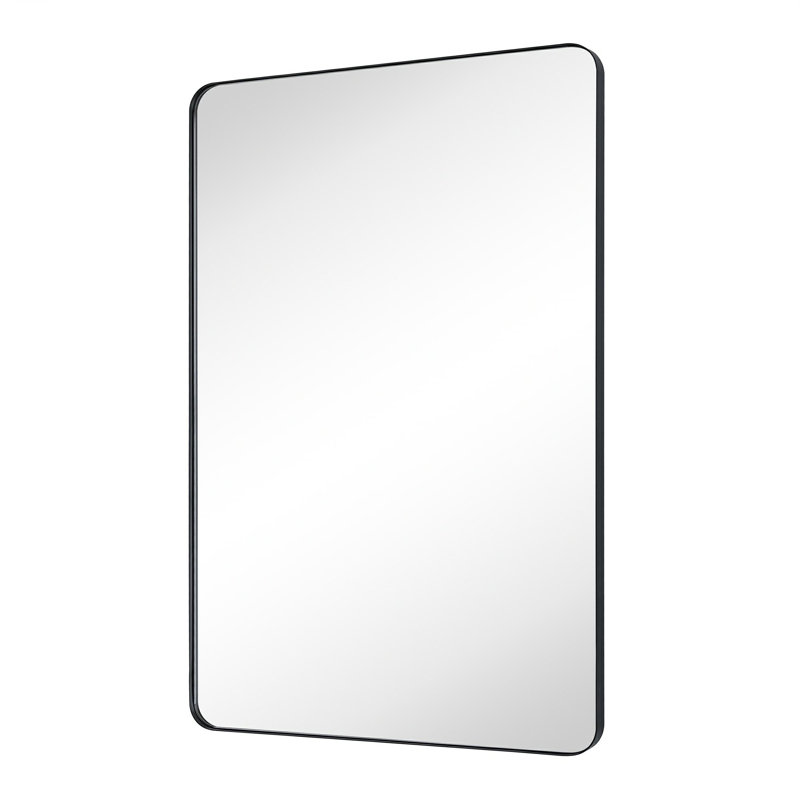 Javeion Stainless Steel Rectangle Mirror, Black, 48" x 30"