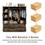 Armoire penderie 4 portes avec 4 tiroirs