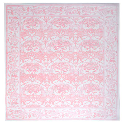 Tapis de couloir lavable rose William Morris avec rembourrage intégré et envers antidérapant