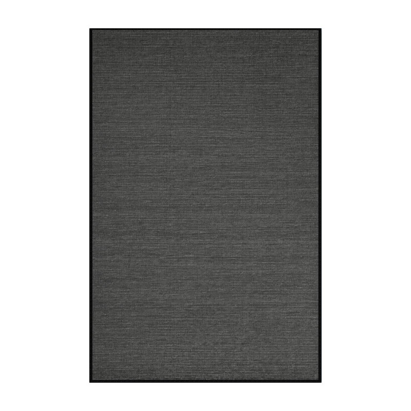 Tapis gris uni lavable à la machine, Rectangulaire 2 pi x 3 pi