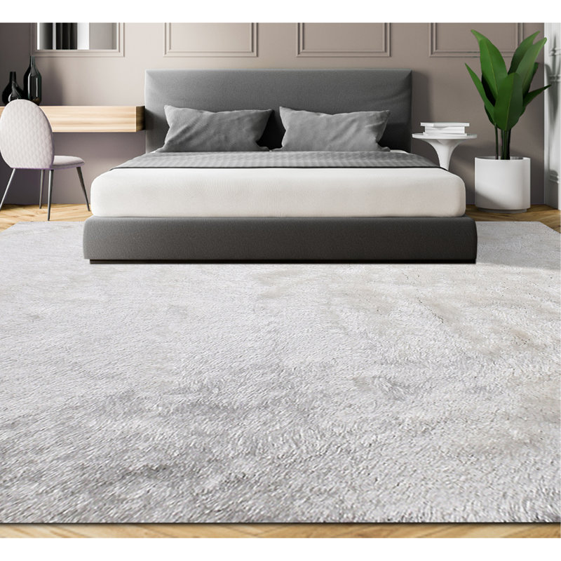 Pavilion Area Rug in White, Rectangle 7'6" x 9'6"