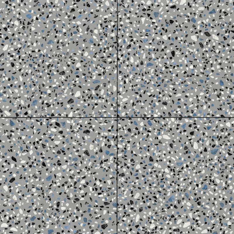 Carreau de mur et de plancher en porcelaine mate 24 po x 24 po Terrazzo 2.0, Gris classique