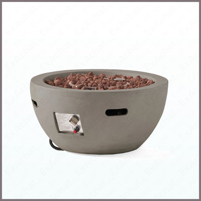 Rectangular MGO Propane Fire Pit Table 40000 BTU For Outdoor Patio Garden Backyard