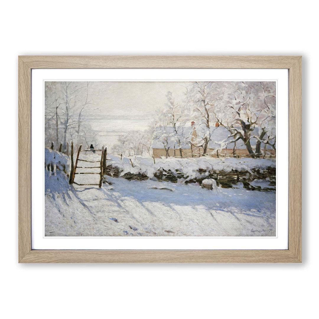 The Magpie by Claude Monet Framed Oil - Framed Print