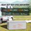 Deep Cycle Battery, 12V 200 AH, AGM Marine Rechargeable Battery