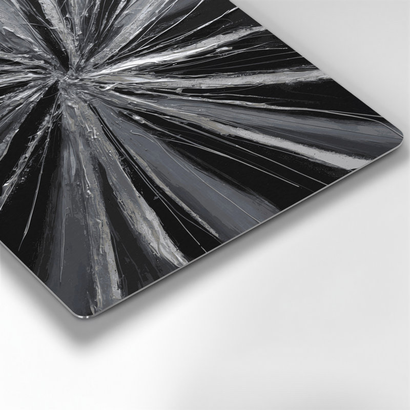 «Lyrical Abstraction 41», art mural en métal gris, H 12 po x l 18 po