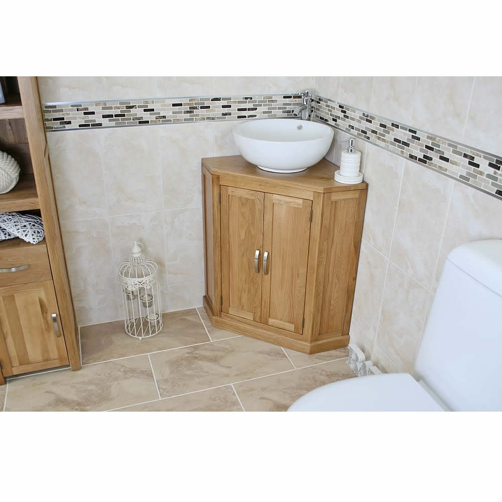 Elkins Solid Oak 55mm Free-Standing Vanity Unit