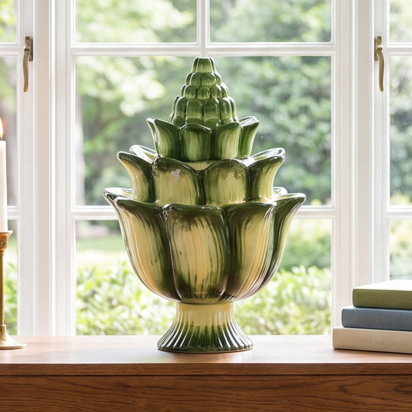 Handmade Ceramic Table Vase, 13" H x 9.5" W x 9.5" D