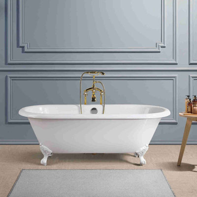 Kensington 61'' x 31.5'' Freestanding Soaking Porcelain Bathtub