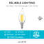 5 watts (équivalent à 60 watts), DEL CA11, ampoule à intensité variable, culot E12 / candélabre-59047892