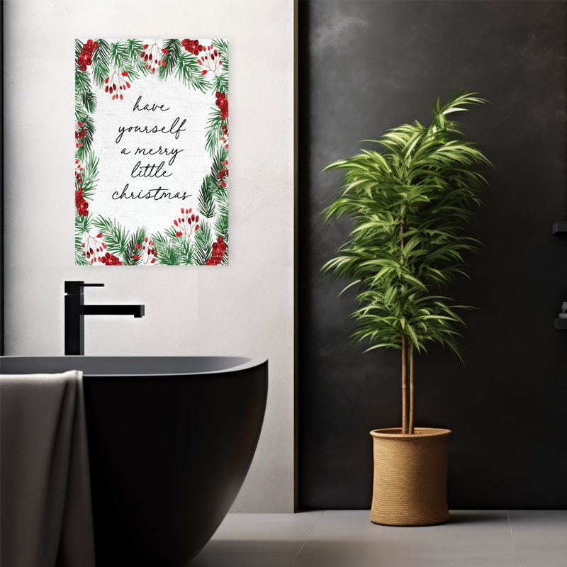 Art contemporain pin «Merry Little Christmas», H 24 po x l 16 po