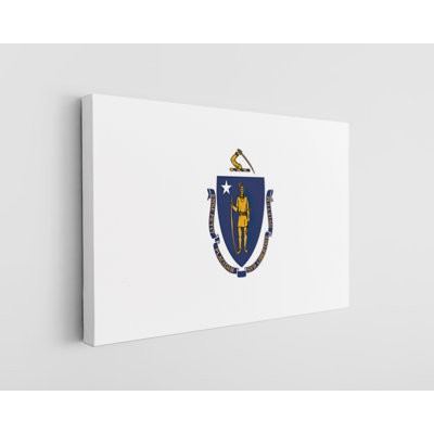 Massachusetts State Flag USA Flags Edition Canvas Wall Art Home Decoration