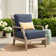 Chaise longue d'extérieur en teck Haley