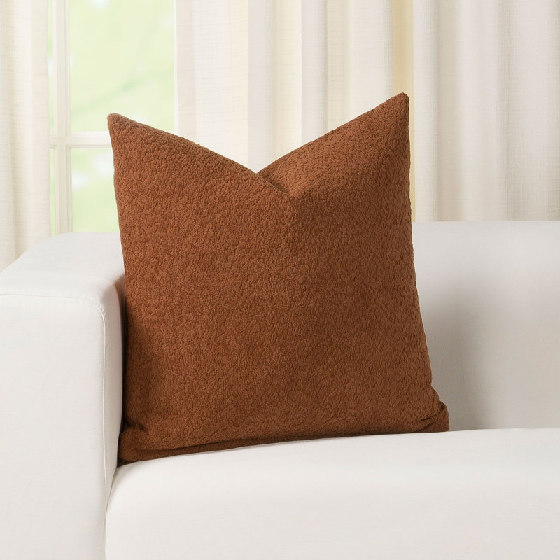 Housse et insert de coussin carré en polyester Dapple, 16 po x 16 po, Orange