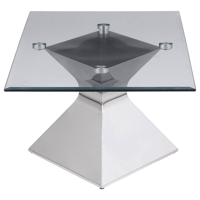 Exeter Chrome 3-piece Rectangular Coffee and End Table Set
