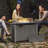 Rectangle Propane Smokeless Fire Pit Table with Hidden Fuel Tank