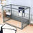 Wooden Canopy Floor Bed With Fence-1985284435-1985284433