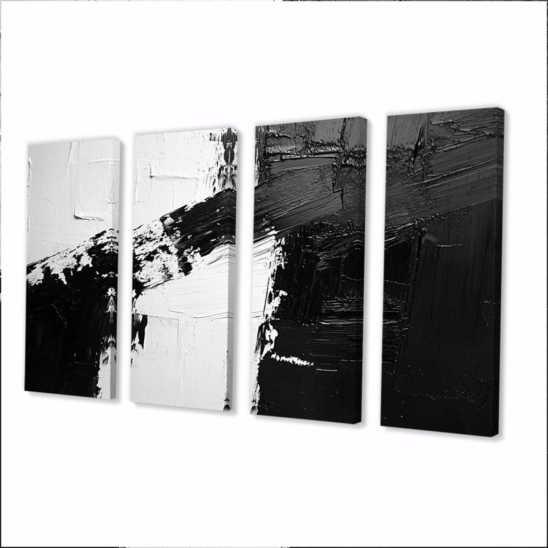 Oehsen - Art mural moderne - ensemble d'art mural abstrait, H 28 po x l 48 po, 4