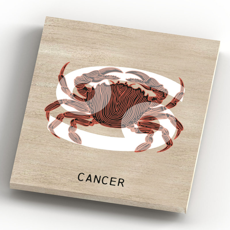 Kana Zodiac Cancer - Print on Wood