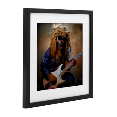 Musician Canine Clark Framed Print Under Glass, design by Sean Parnell